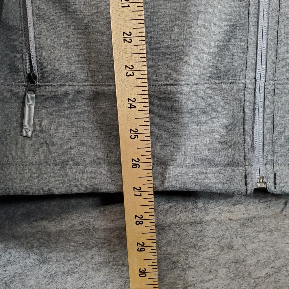 The North Face Apex Jacket Men Medium Gray Black Bionic Softshell Full Zip Coat